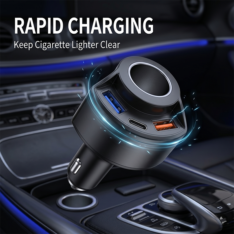 Usb C Power Adapter - Fast Charging Multi Port Vehicle Power