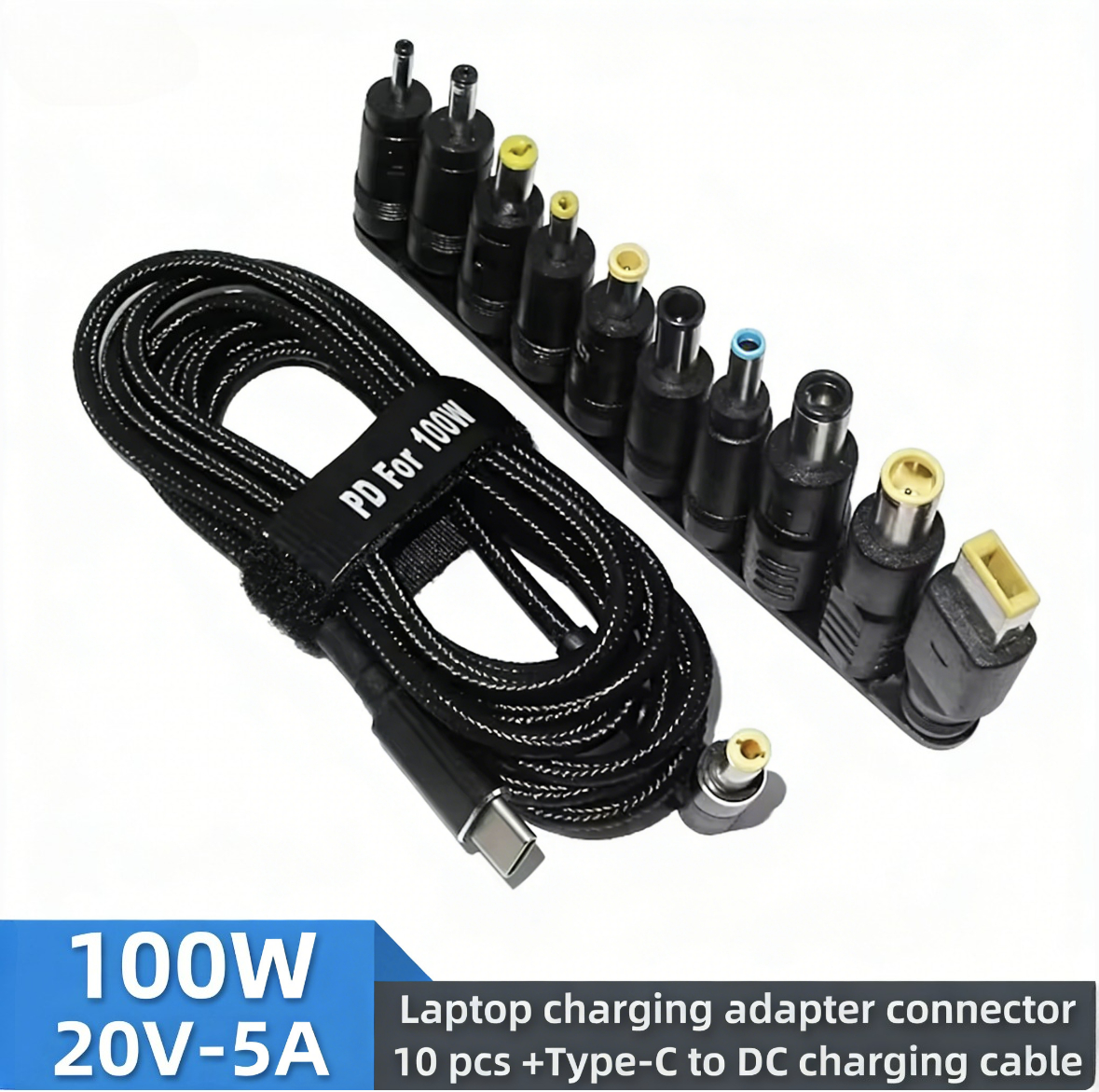 Laptop Lock Cable - 100W Type C Dc Power Adapter