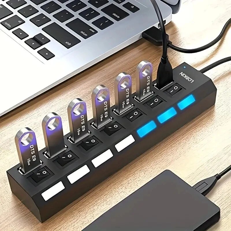 High Speed 4/7 Ports USB HUB 2 – Laptop Accessories Hub Bewertung und Preis