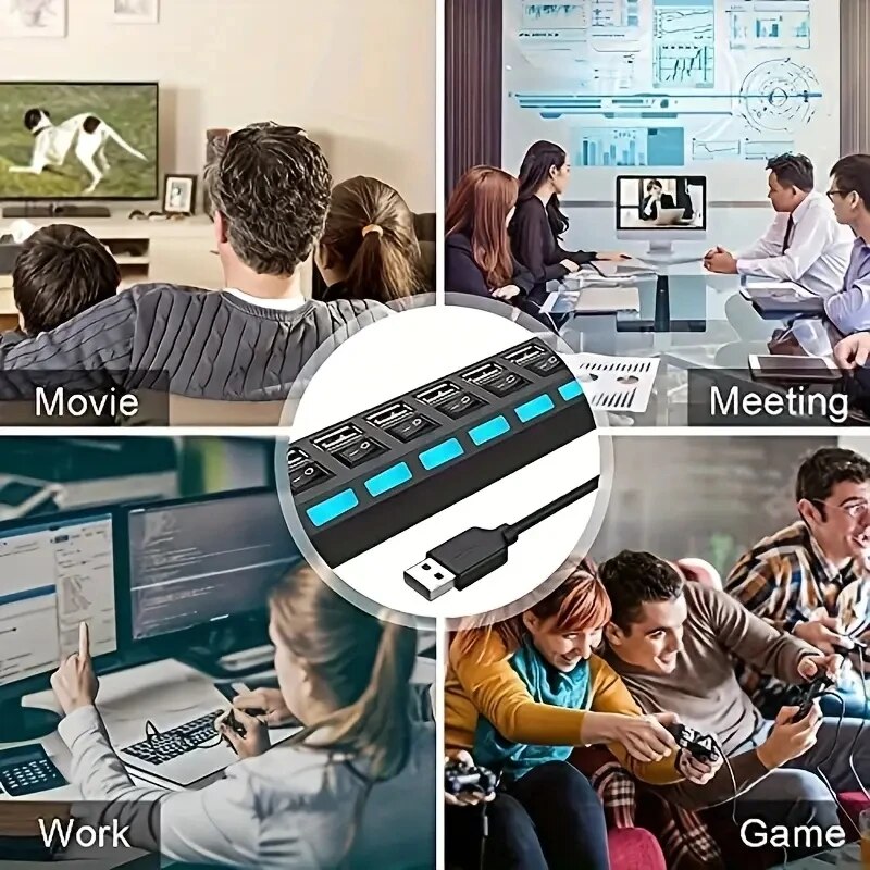 High Speed 4/7 Ports USB HUB 2 – Laptop Accessories Hub Bewertung und Preis