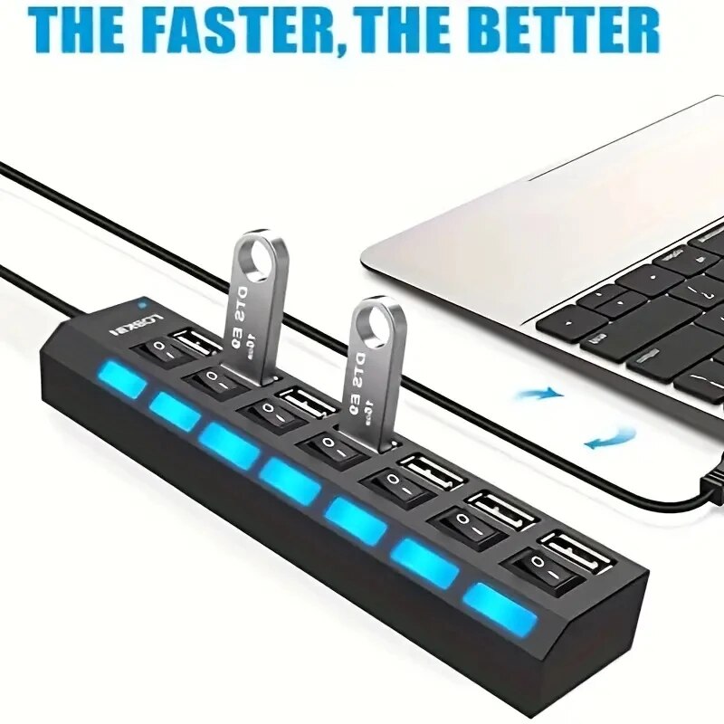 High Speed 4/7 Ports USB HUB 2 – Laptop Accessories Hub Bewertung und Preis