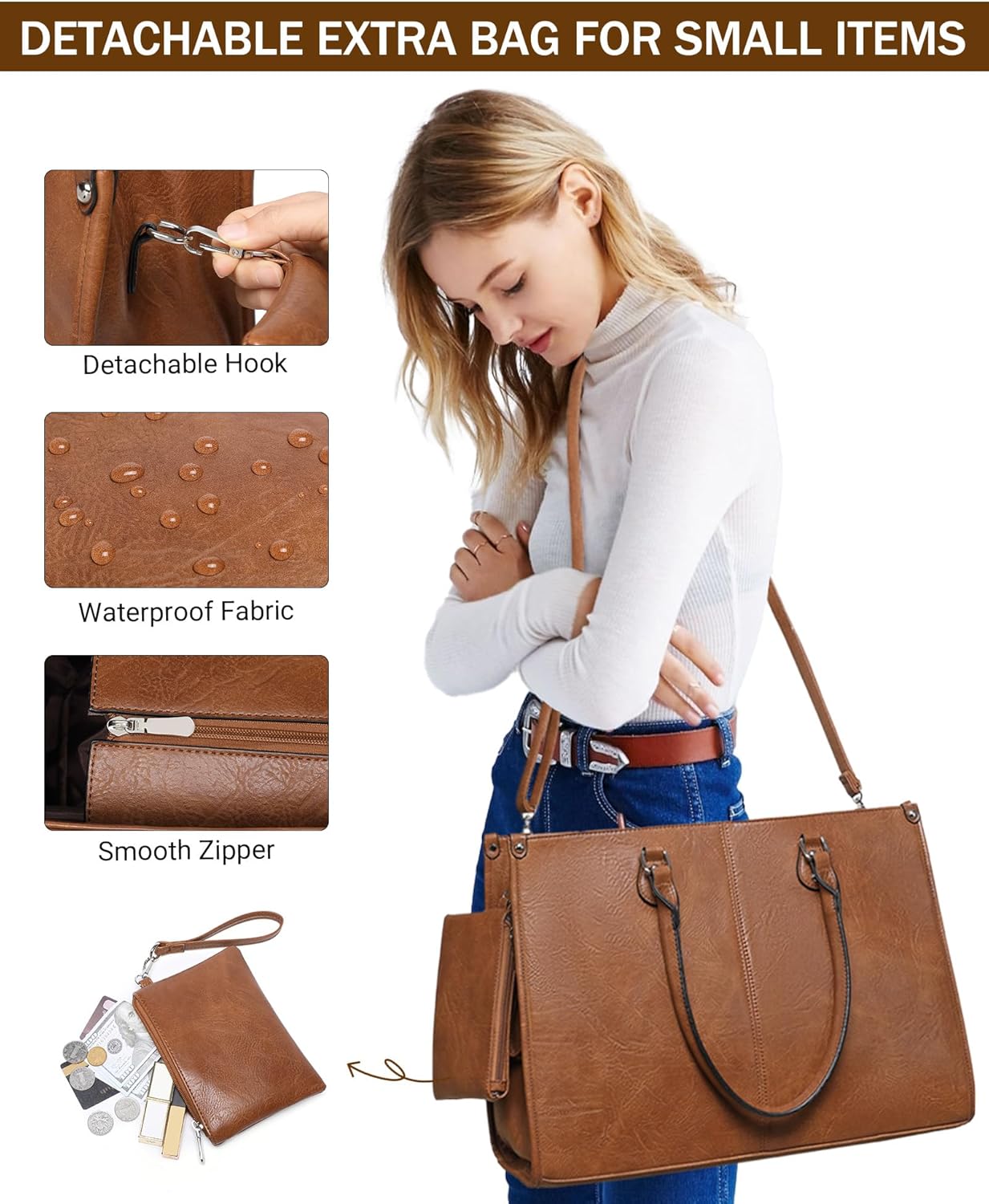 2 in 1 Laptop Tote Bag with In – Laptop Accessories Box Bewertung und Preis
