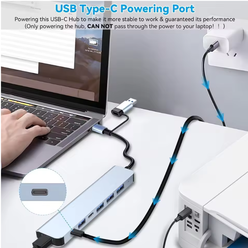 7 Ports USB A C Hub Concentrat – Laptop Accessories Hub Bewertung und Preis