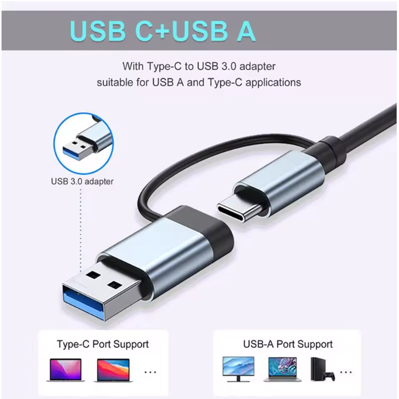 7 Ports USB A C Hub Concentrat – Laptop Accessories Hub Bewertung und Preis
