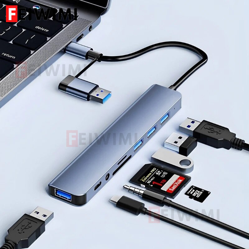 8 in 2 Port USB C Splitter USB – Laptop Accessories Hub Bewertung und Preis