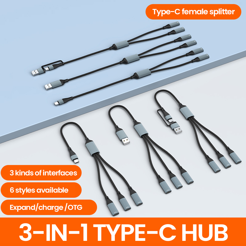3 in 1 Type C Hub USB Hub USB  – Laptop Lock Cable Bewertung und Preis