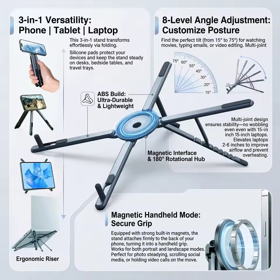 Portable Magnetic Phone Holder – Laptop Accessories For Office Bewertung und Preis