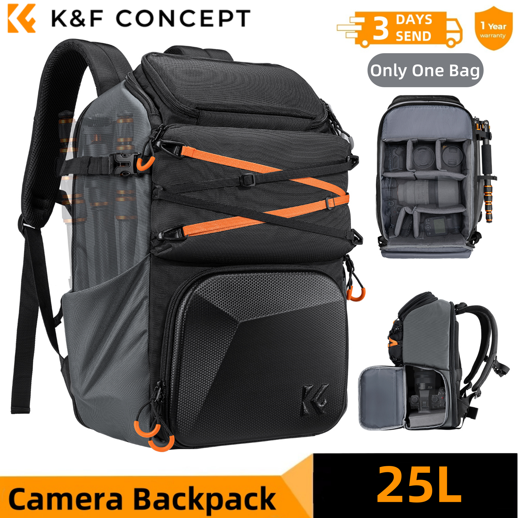 K&F CONCEPT 25L Outdoor Camera – Laptop Accessories Box Bewertung und Preis