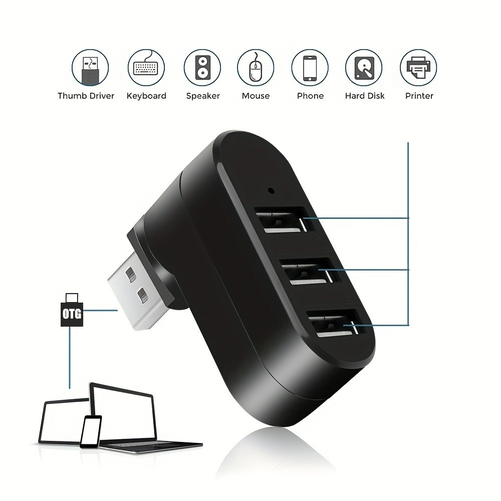 USB 2.0 Hub 3 Ports 180° Rotat – Mac Laptop Accessories Bewertung und Preis