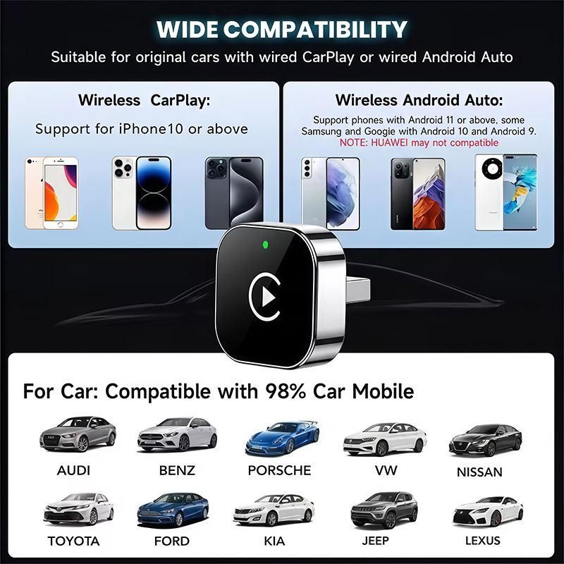 2-in-1 Wireless CarPlay Adapte – Usb C Power Adapter Bewertung und Preis