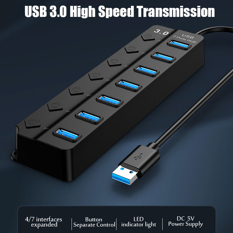 USB 3.0 Power Adapter 4/7 Port – Laptop Accessories Hub Bewertung und Preis