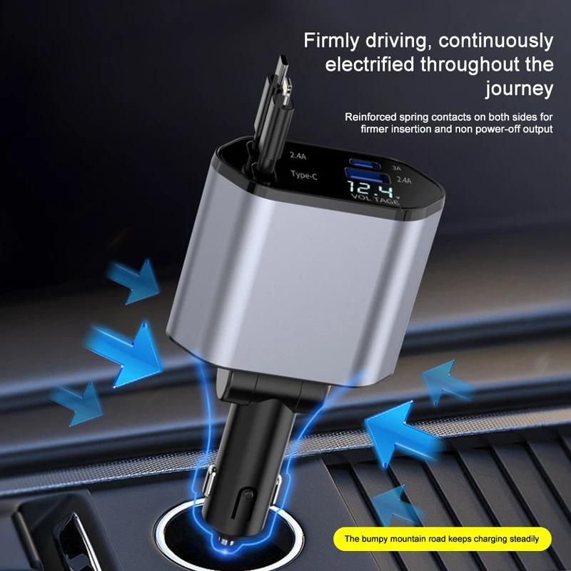 120W 4 in 1 retractable car ch – Usb C Power Adapter Bewertung und Preis