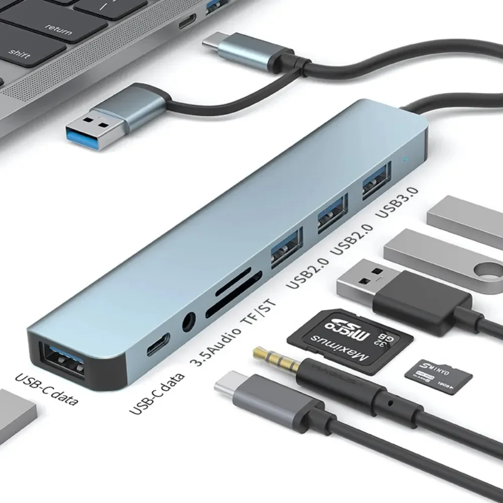 8 In 2 USB-C Hub With 3.0 SD/T – Laptop Accessories Hub Bewertung und Preis