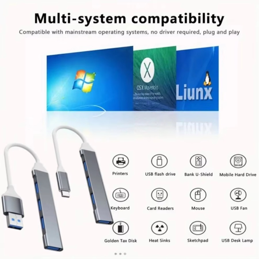 4 in 1 USB HUB USB-C HUB 4 Por – Mac Laptop Accessories Bewertung und Preis