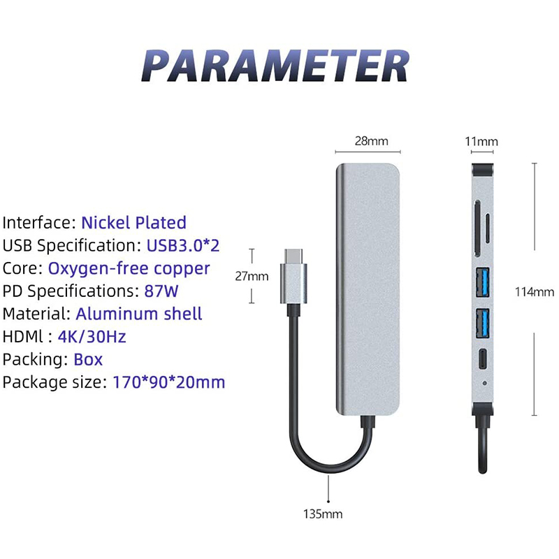 6 In 1 PD Type C Docking Stati – Usb C Docking Hub Bewertung und Preis